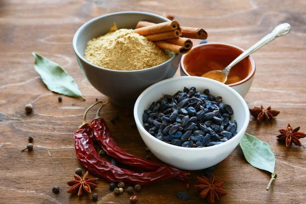 Spices and condiments — Stock Photo, Image