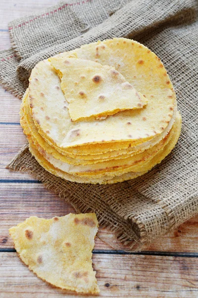 Stack of corn tortillas — Stock Photo, Image