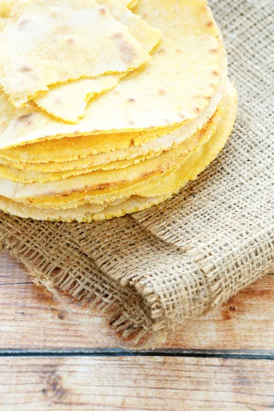 Thin corn tortillas — Stock Photo, Image