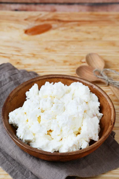 Rustic cottage cheese — Stock Photo, Image