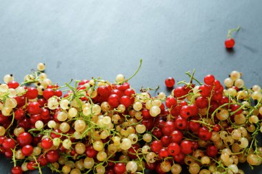 Yaz meyveleri - kırmızı ve beyaz kuş üzümü