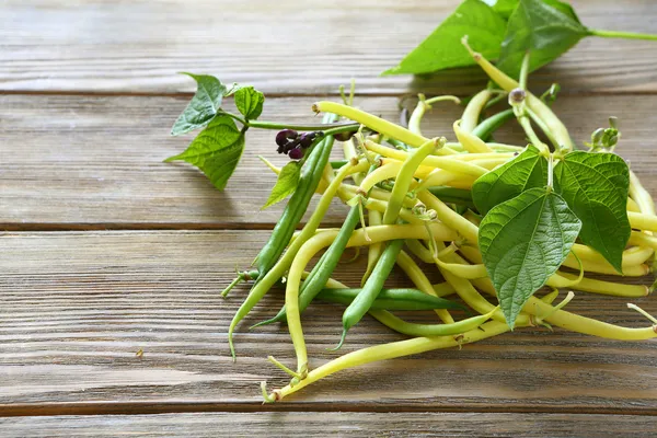 Organic green beans two kinds — Stock Photo, Image