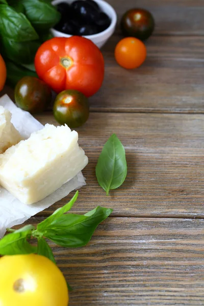Ingredientes para o fundo da cozinha italiana — Stockfoto