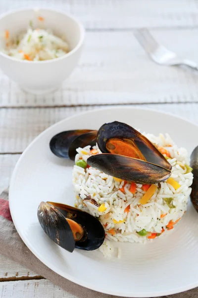 Classic risotto with seafood — Stock Photo, Image
