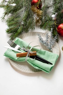 Dekorlu Noel tabağı