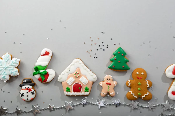 Chritmas Semester Och Gåva Koncept Kopiera Utrymme Pepparkakor Män — Stockfoto