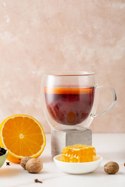 Black tea with fruits spice and honey
