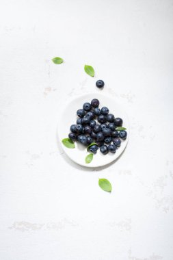 Bir sürü taze organik yaban mersini.