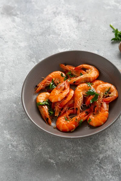 Close Cooked Prawn Shell Seafood Shrimps — Stock Photo, Image