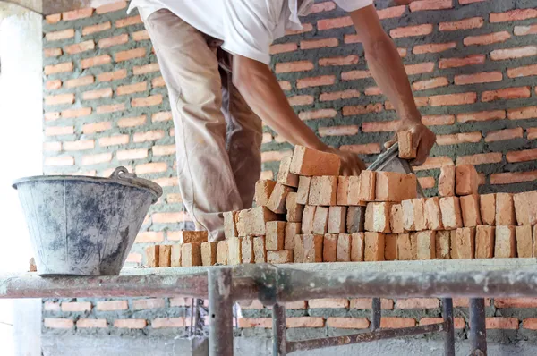 Brick laying — Stock Photo, Image