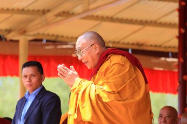 Leh, Hindistan - Ağustos 5, 2012: Papa 14th dalai lama gi