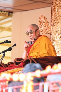 Leh, Hindistan-Ağustos 5, 2012 - Papa 14th Dalai Budist rahip