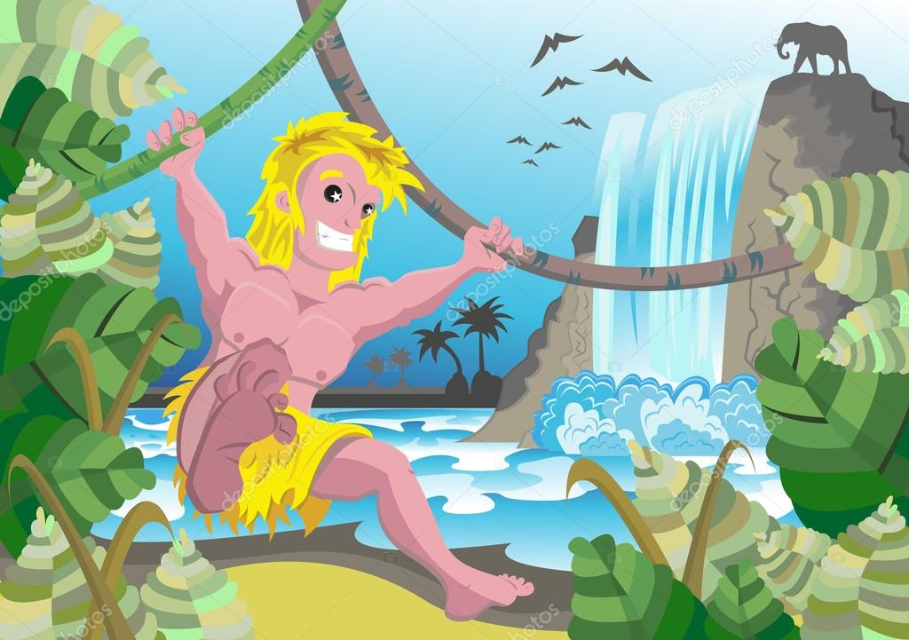 Tarzan cartoon Vector Art Stock Images | Depositphotos