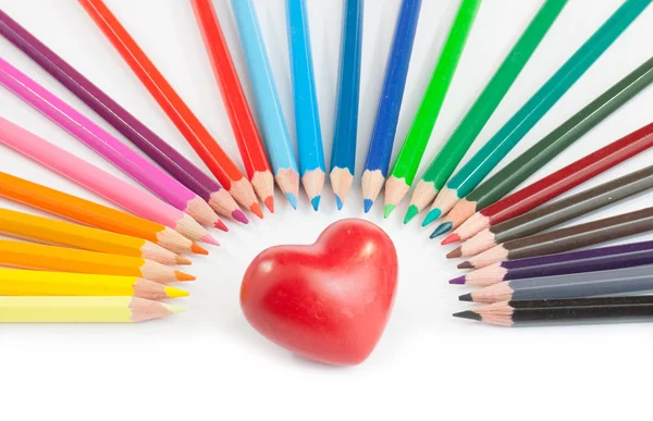 A big heart with a lot of colours — Stock Photo, Image