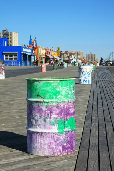 Coney Island Boardwalk — Fotografia de Stock