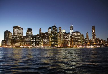 New York City by night clipart