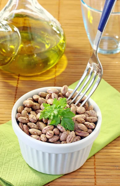 Borlotti beans on the table — Stock Photo, Image