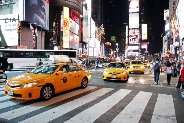 Tráfego em Time Square, Nova Iorque — Fotografia de Stock