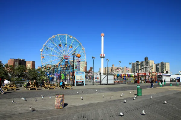 Strandpromenade von Coney Island — Stockfoto