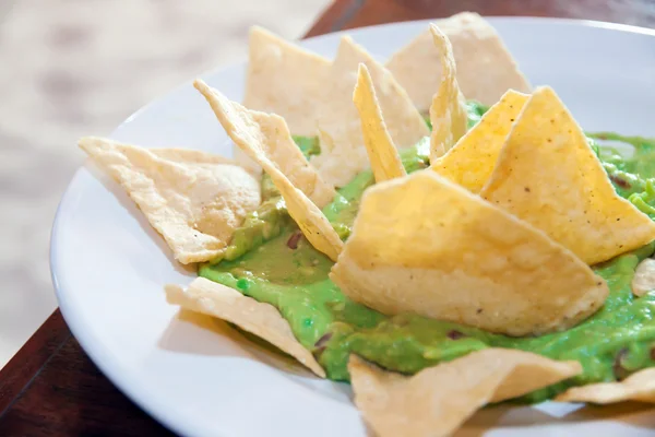 Guacamole with tacos — Stock Photo, Image