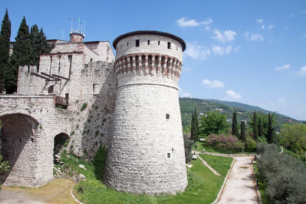 Brescia castle, italien — Stockfoto