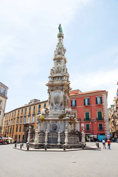 The Madonna Immacolata obelisk in Naples, Italy — Stock Photo, Image