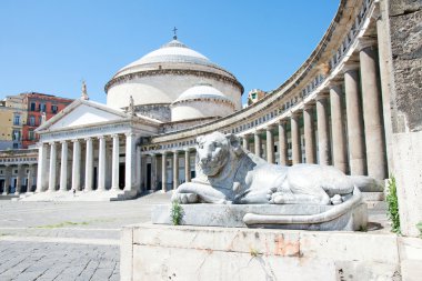 Piazza del plebiscito, Napoli, İtalya
