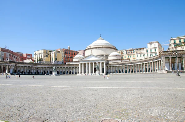 Piazza del Plebiscito en Nápoles, Italia —  Fotos de Stock