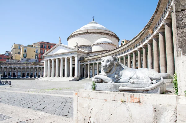 Piazza del plebiscito, Napoli, İtalya — Stok fotoğraf