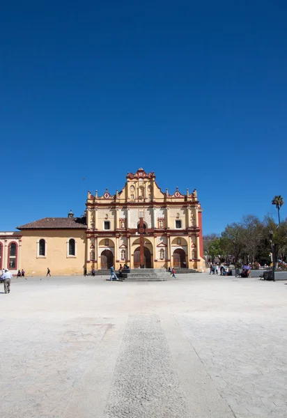 圣克里斯托瓦尔大教堂，恰帕斯、 墨西哥 — 图库照片