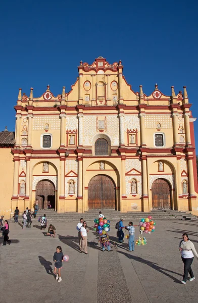 San cristobal katedrála, chiapas, Mexiko — Stock fotografie