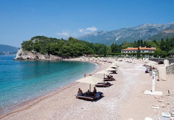 Sveti Stefan Beach — Stock Photo, Image