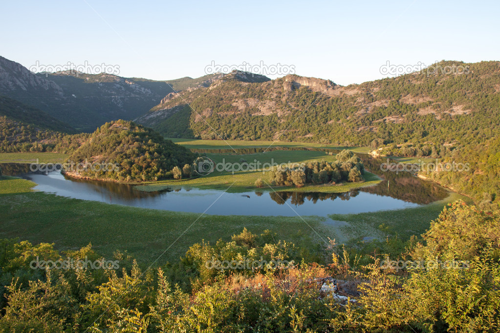 Crnojevica River into Lake Skadar National Park, Montenegro 