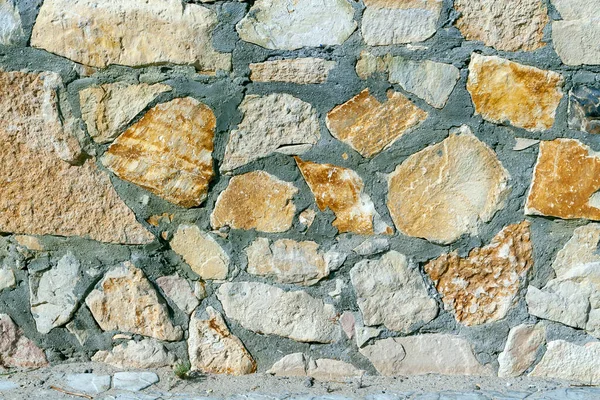 Stone Wall Texture Stone Wall Sunny Day Old Stone Wall — 图库照片