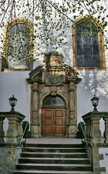 Hovedinngang Kapuziner Kirche Paderborn stockfoto