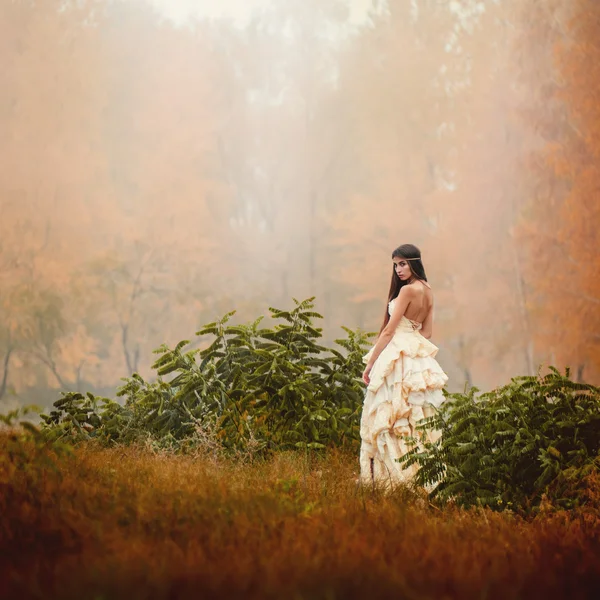 Fog nude girl — Stock Photo, Image