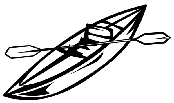 Canoe outline Stock Illustration