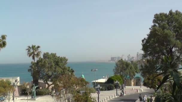 View of historic part of Jaffa — Stock Video