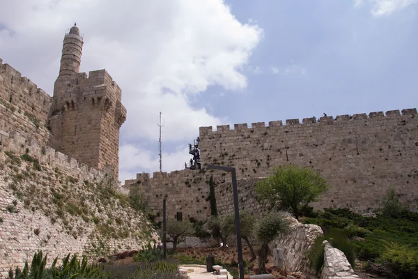 El muro de la antigua Jerusalén — Foto de Stock