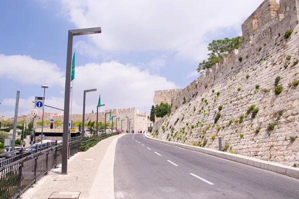 Die Mauer des alten jerusalem — Stockfoto