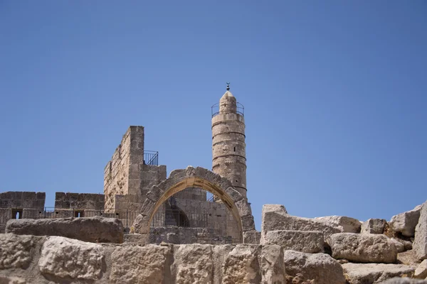 Torre de David, en la ciudad vieja de Jerusalén —  Fotos de Stock