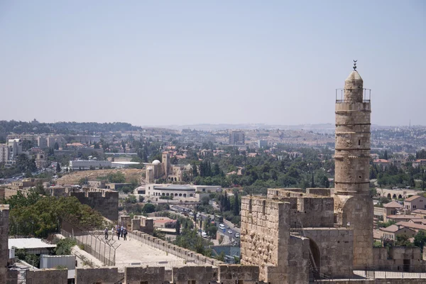 Torre de David, en la ciudad vieja de Jerusalén — Foto de Stock