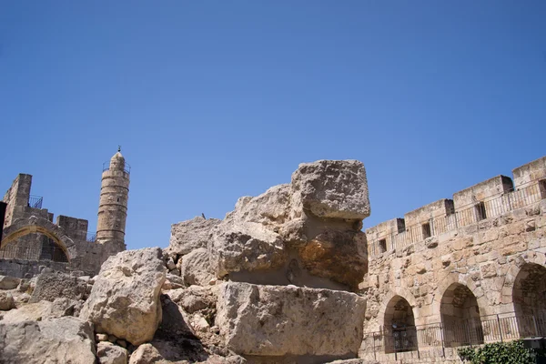 Torre di Davide, nella città vecchia di Gerusalemme Fotografia Stock