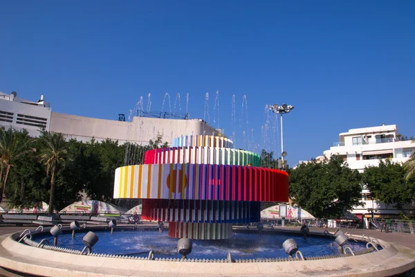 Fontane su Piazza Dizengoff — Foto Stock