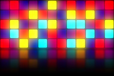 Colorful retro dancefloor backdrop clipart