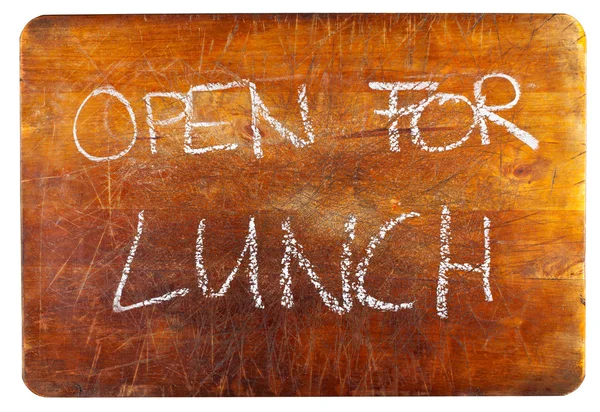 Öppet för lunch — Stockfoto