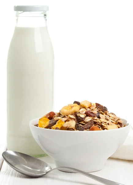 Muesli con leche — Foto de Stock