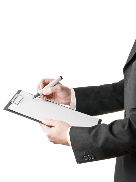 Businessman taking notes — Stock Photo, Image