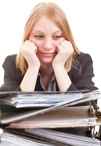 Business woman in despair — Stock Photo, Image