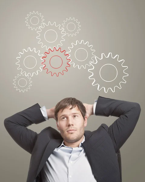 Business man thinking — Stock Photo, Image